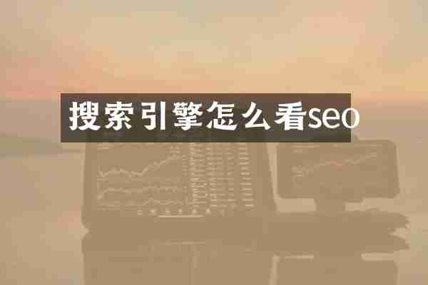 搜索引擎怎么看seo