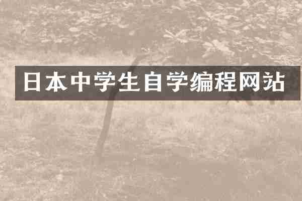 日本中学生自学编程网站