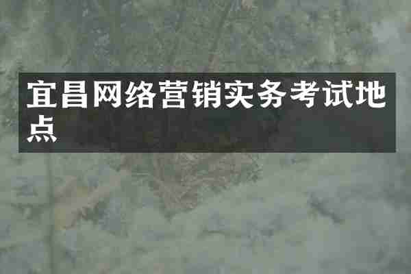 宜昌网络营销实务考试地点