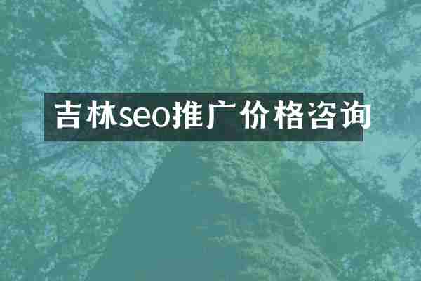 吉林seo推广价格咨询