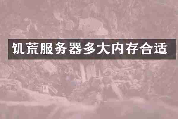 饥荒服务器多大内存合适