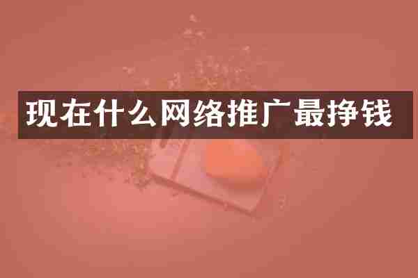 现在什么网络推广最挣钱
