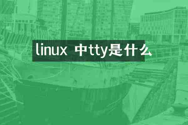 linux 中tty是什么