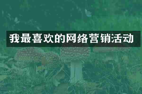 我最喜欢的网络营销活动