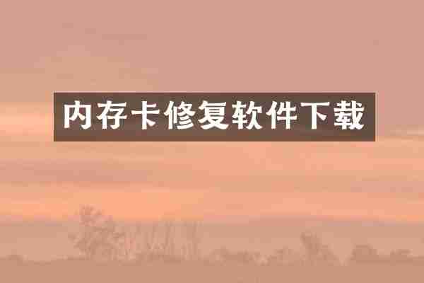内存卡修复软件下载
