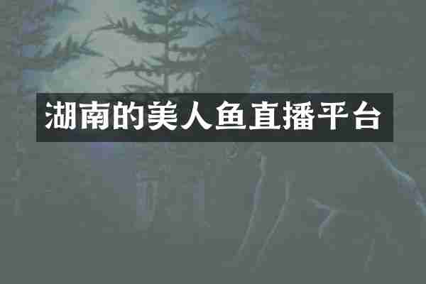 湖南的美人鱼直播平台