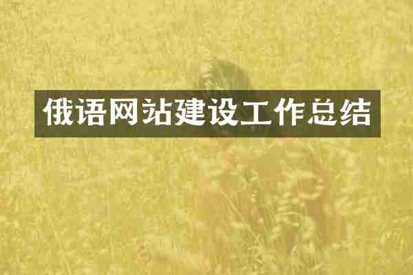 俄语网站建设工作总结