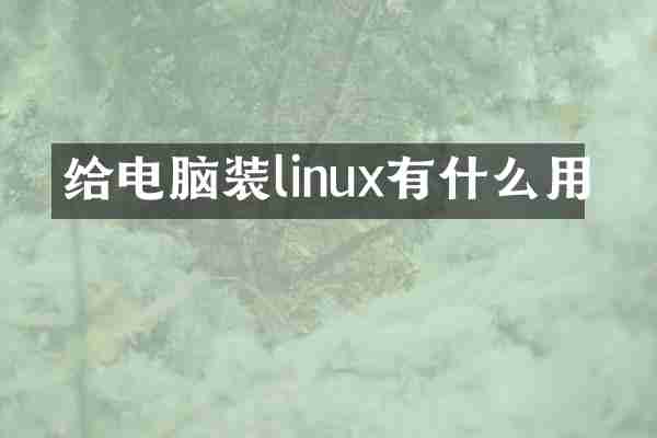 给电脑装linux有什么用