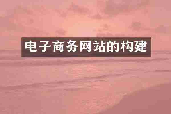 电子商务网站的构建
