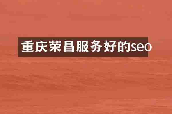 重庆荣昌服务好的seo