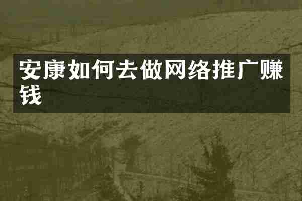 安康如何去做网络推广赚钱