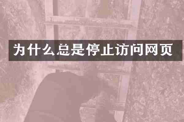 为什么总是停止访问网页