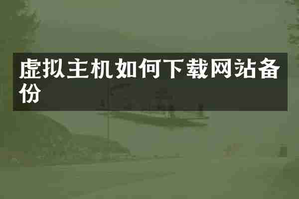 虚拟主机如何下载网站备份
