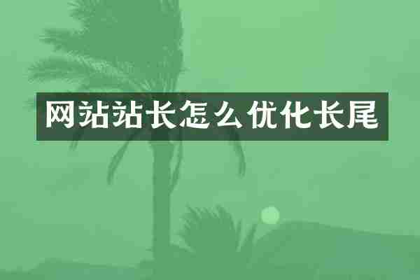 网站站长怎么优化长尾
