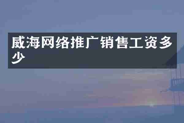 威海网络推广销售工资多少