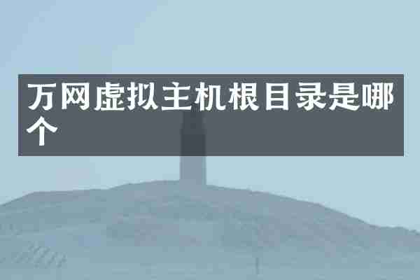 万网虚拟主机根目录是哪个