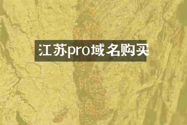 江苏pro域名购买