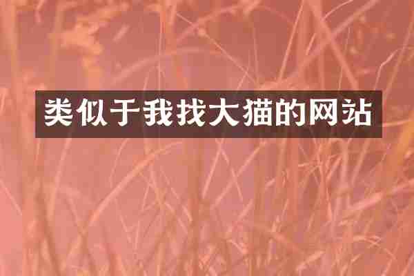类似于我找大猫的网站