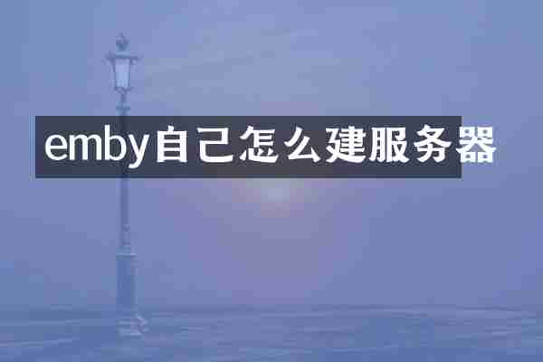 emby自己怎么建服务器