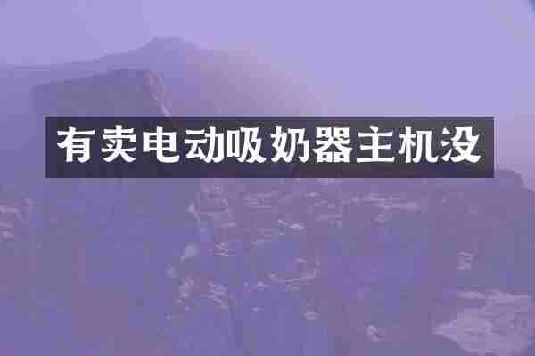 有卖电动吸奶器主机没