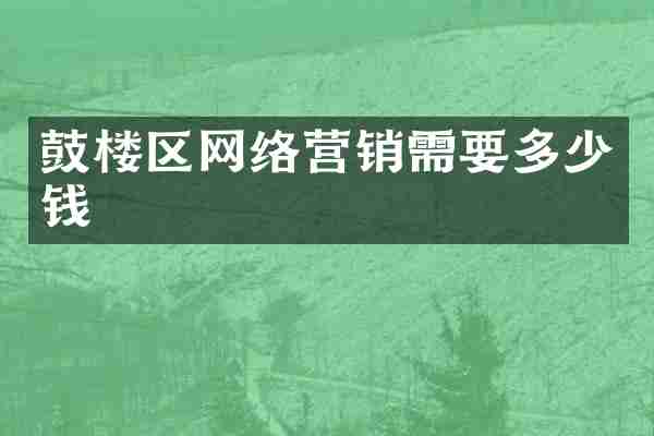 鼓楼区网络营销需要多少钱