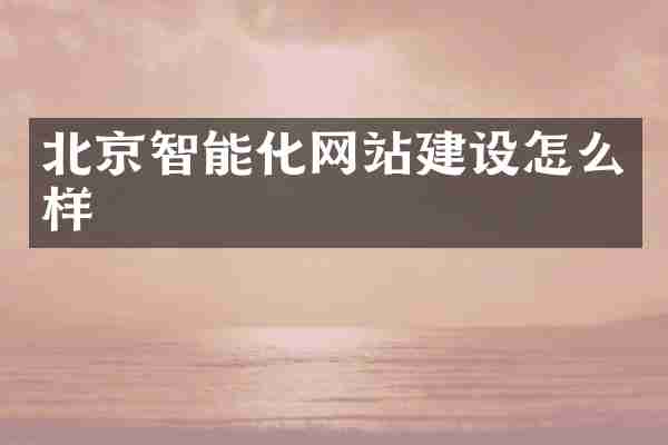 北京智能化网站建设怎么样