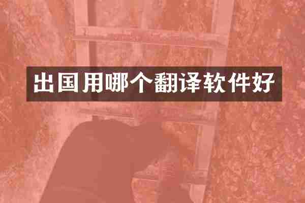 出国用哪个翻译软件好
