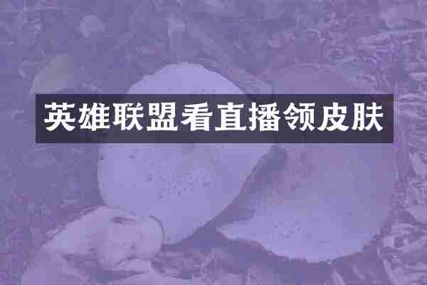 英雄联盟看直播领皮肤