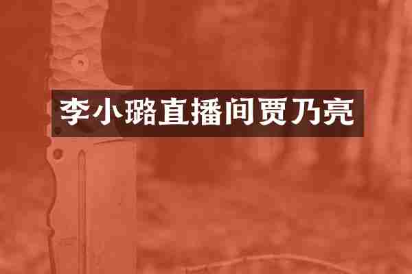 李小璐直播间贾乃亮