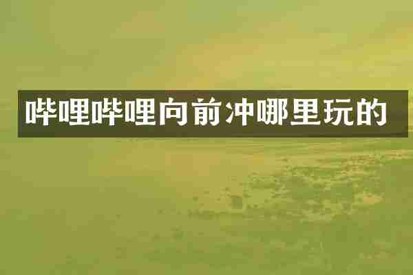 哔哩哔哩向前冲哪里玩的