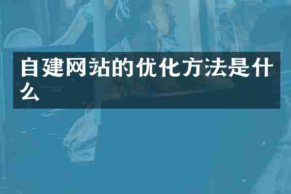 自建网站的优化方法是什么