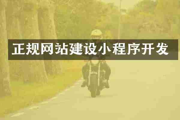 正规网站建设小程序开发