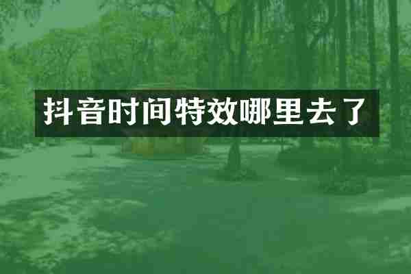 抖音时间特效哪里去了