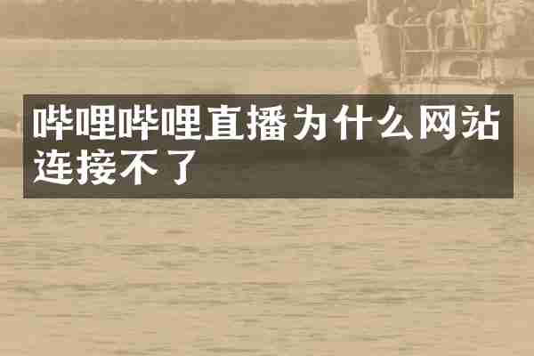 哔哩哔哩直播为什么网站连接不了