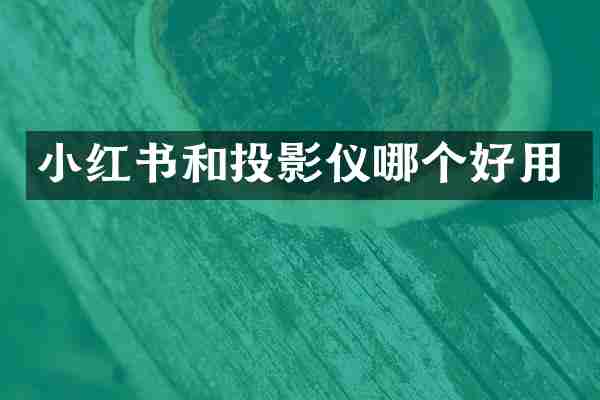 小红书和投影仪哪个好用