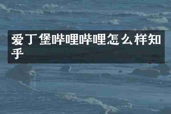 爱丁堡哔哩哔哩怎么样知乎