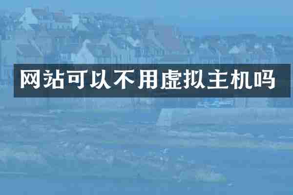 网站可以不用虚拟主机吗