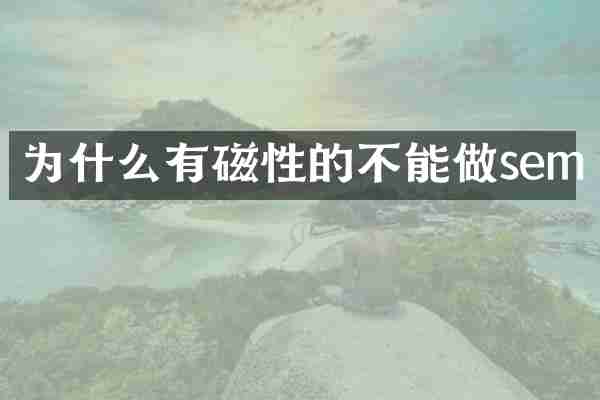为什么有磁性的不能做sem