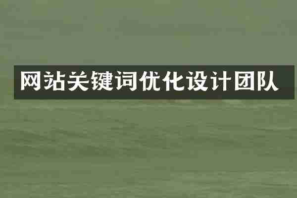 网站关键词优化设计团队