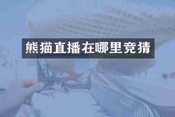 熊猫直播在哪里竞猜