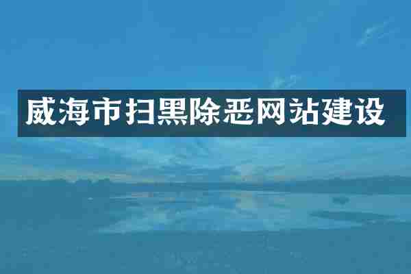 威海市扫黑除恶网站建设