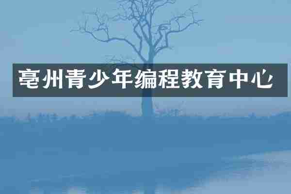亳州青少年编程教育中心