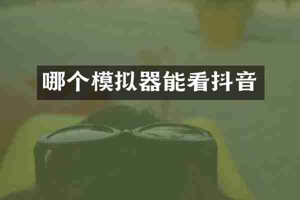 哪个模拟器能看抖音