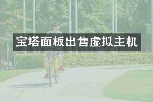 宝塔面板出售虚拟主机