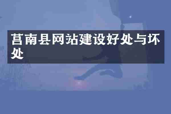 莒南县网站建设好处与坏处