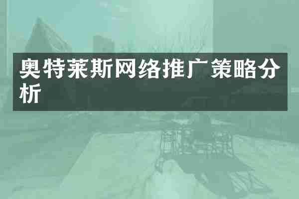 奥特莱斯网络推广策略分析