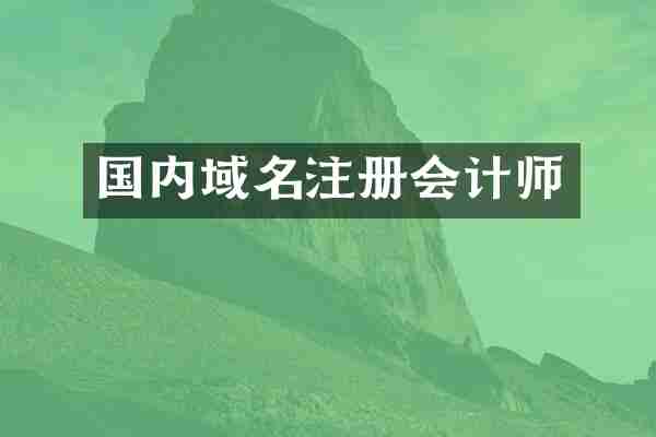 国内域名注册会计师