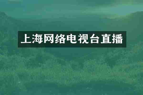 上海网络电视台直播