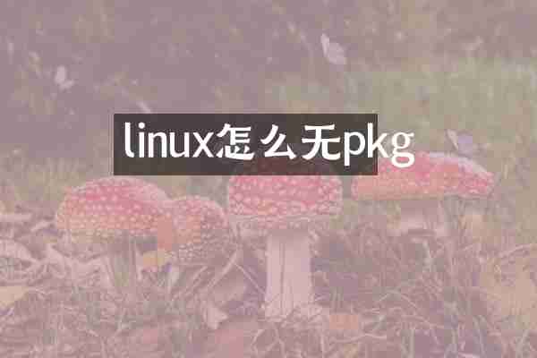 linux怎么无pkg