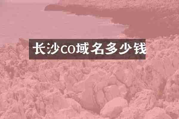 长沙co域名多少钱
